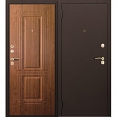 Дверь металлическая Аргус-тепло, дуб темный, 960*2060, левая