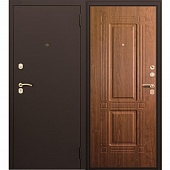 Дверь металлическая Аргус-тепло, дуб темный, 960*2060, правая